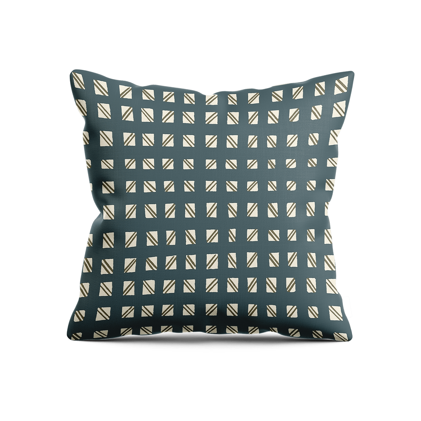 Checked Out Lumbar Pillow - Teal & Olive - Shop House of Nomad