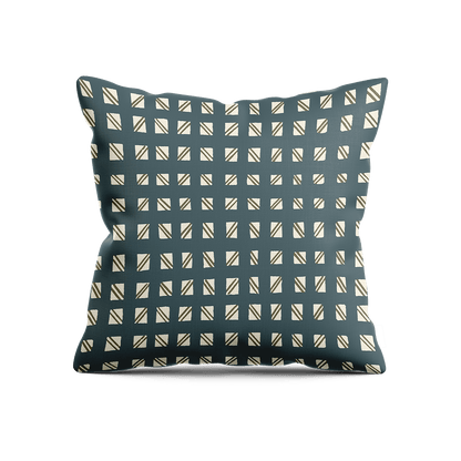 Checked Out Lumbar Pillow - Teal & Olive - Shop House of Nomad