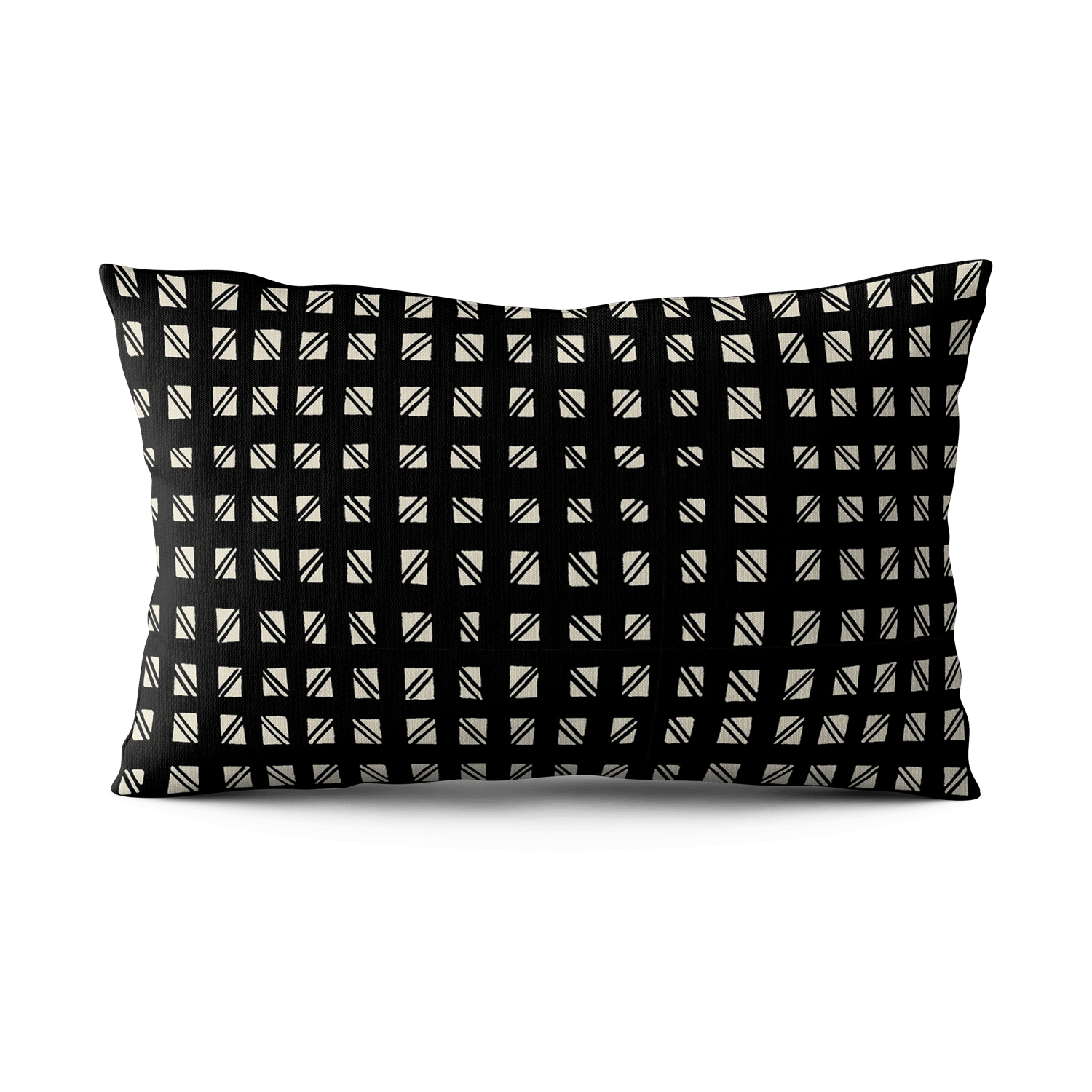 Checked Out Pillow - Black & White - Shop House of Nomad