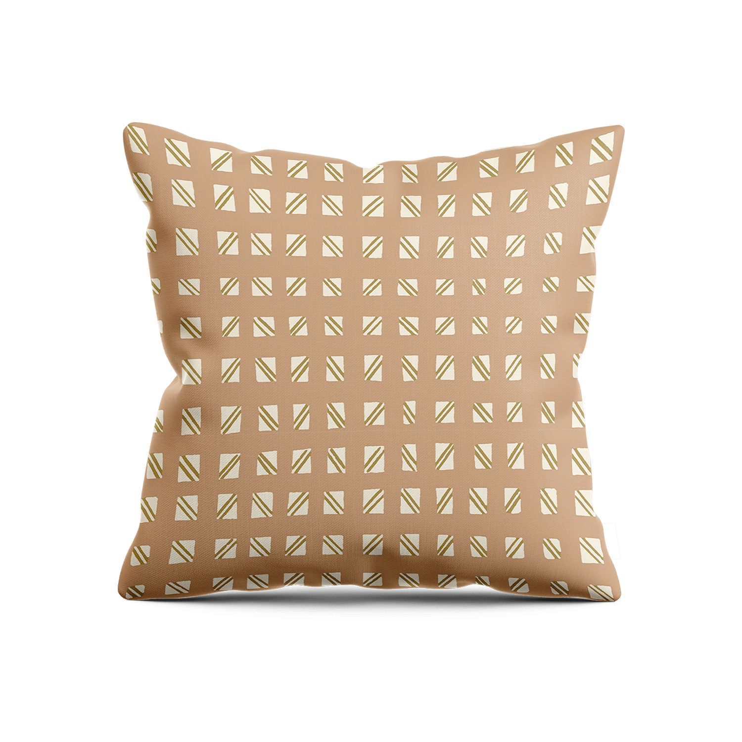 Checked Out Pillow - Terracotta & Ochre - Shop House of Nomad