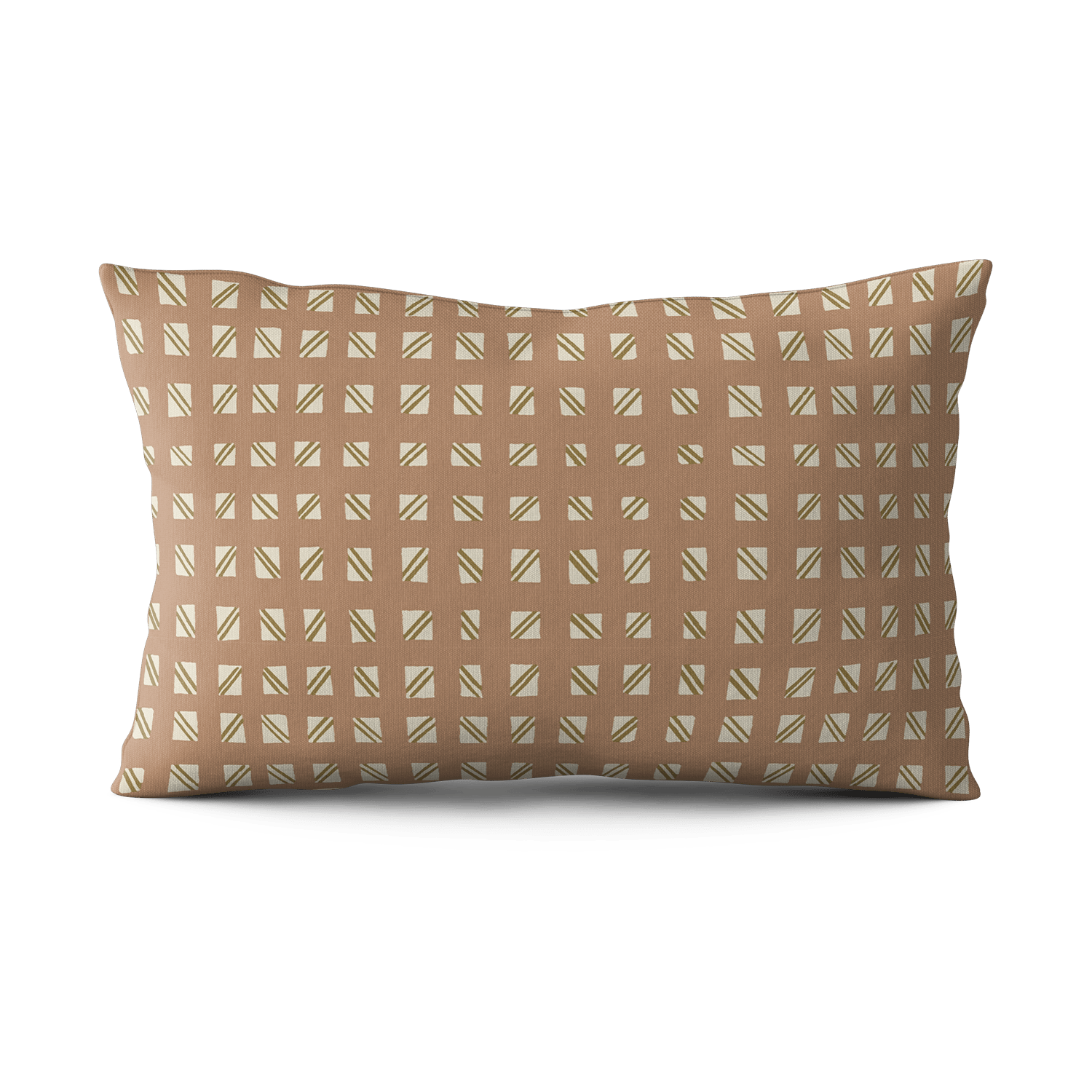 Checked Out Pillow - Terracotta & Ochre - Shop House of Nomad