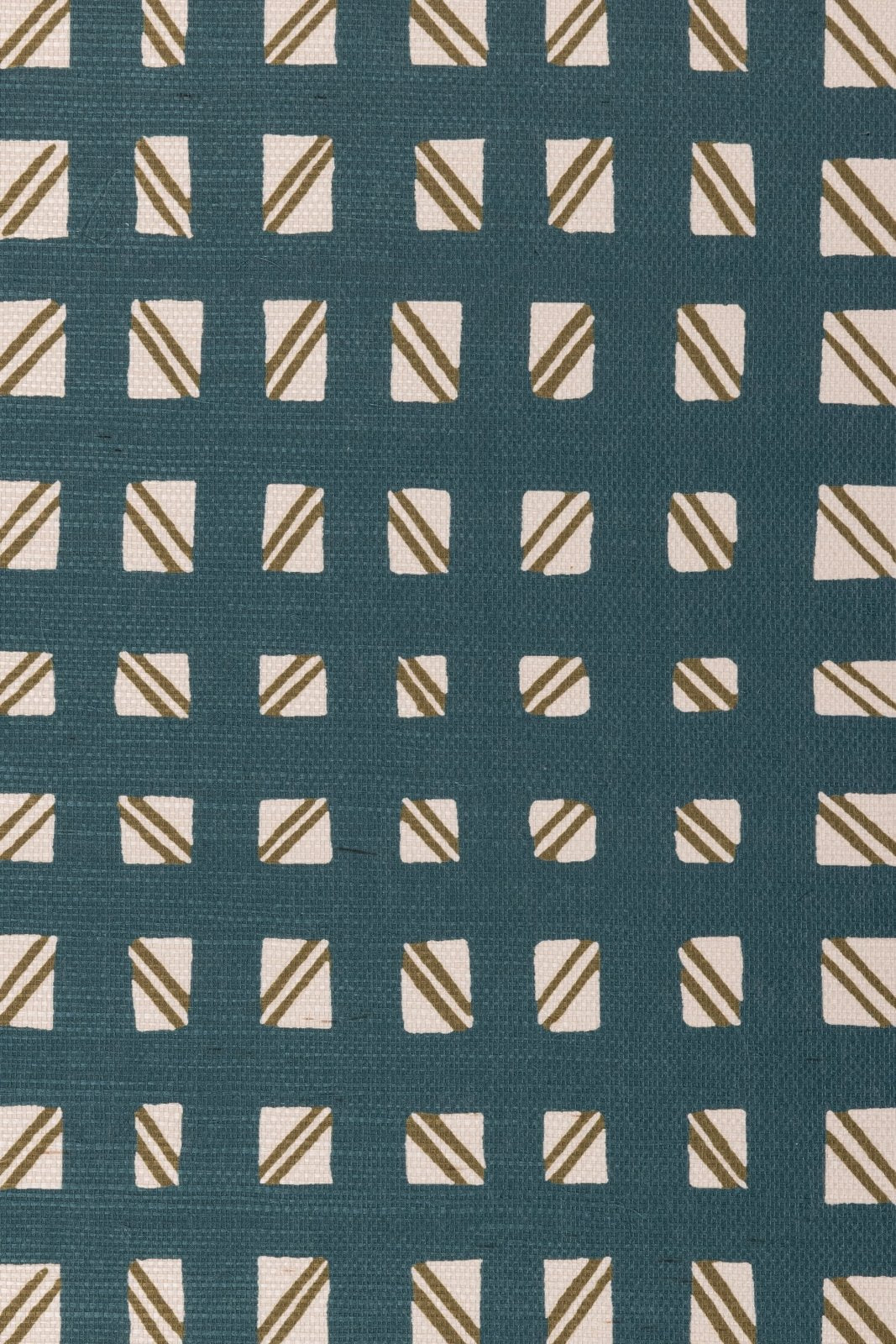 Checked Out Walllpaper - Teal & Olive - Shop House of Nomad