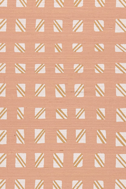 Checked Out Walllpaper - Terracotta & Ochre - Shop House of Nomad