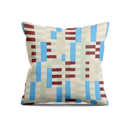 Gridlock Pillow - Cobalt & Cabernet - Shop House of Nomad