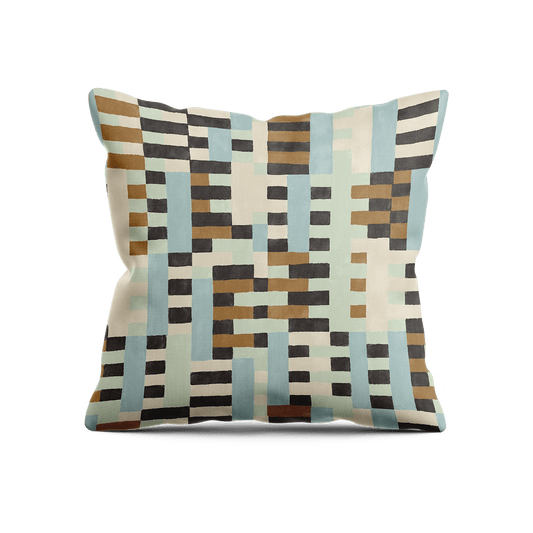 Gridlock Pillow - Surf & Mint - Shop House of Nomad