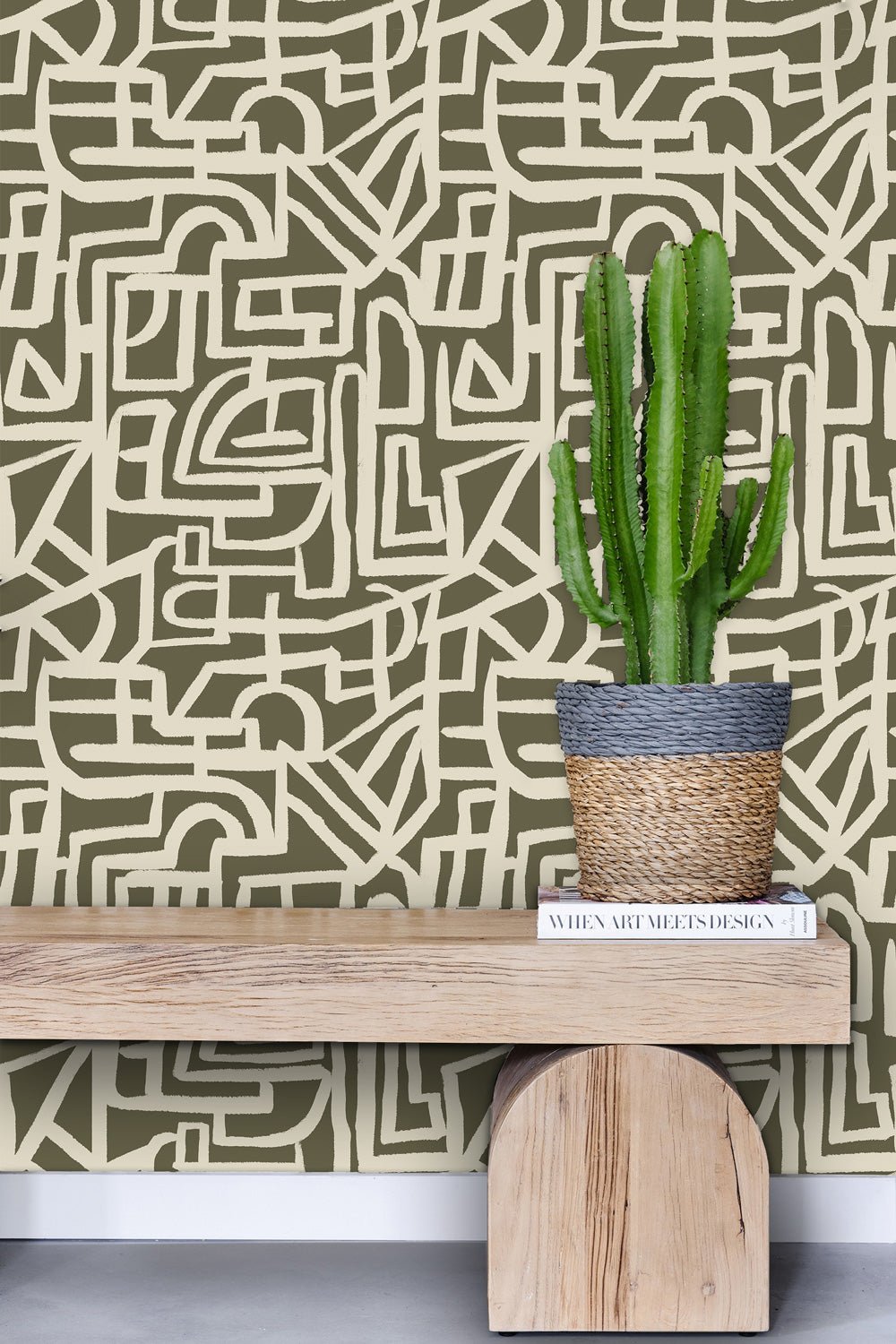 Jet Lag Wallpaper - Olive - Shop House of Nomad