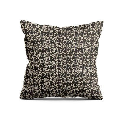 Medina Maze Pillow - Black & Natural - Shop House of Nomad