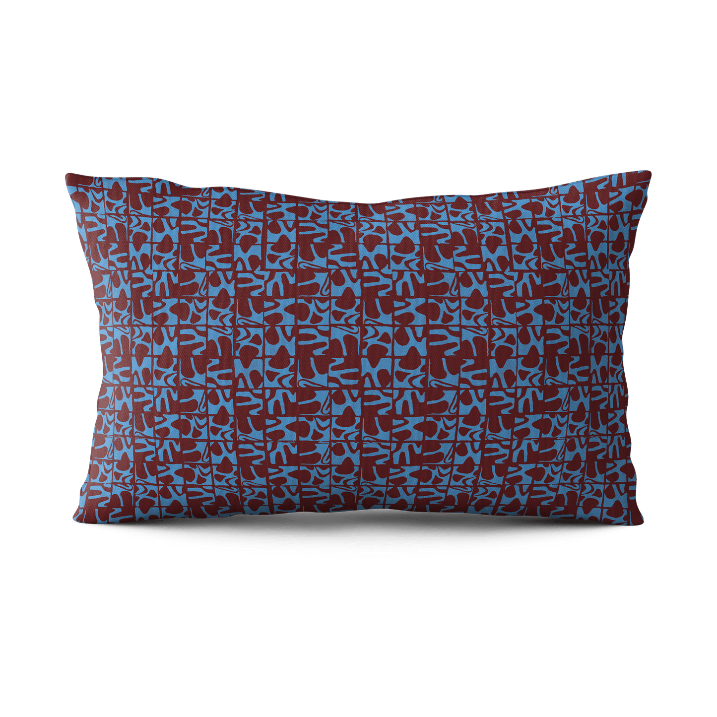 Medina Maze Pillow - Cobalt & Cabernet - Shop House of Nomad