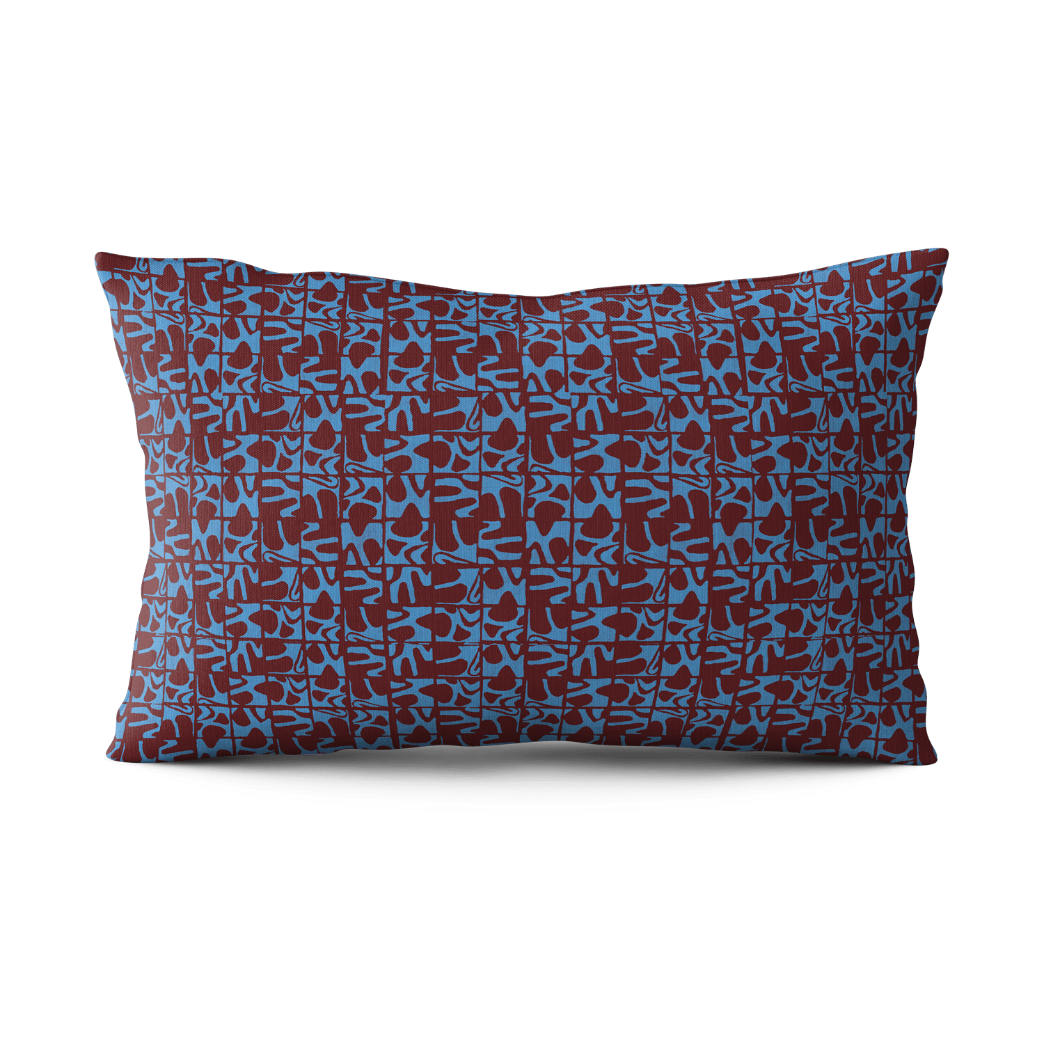 Medina Maze Pillow - Cobalt & Cabernet - Shop House of Nomad