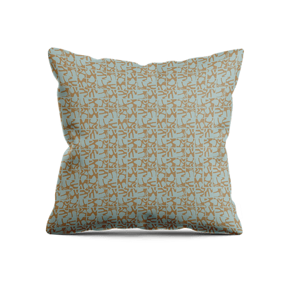 Medina Maze Pillow - Surf & Saddle Brown - Shop House of Nomad