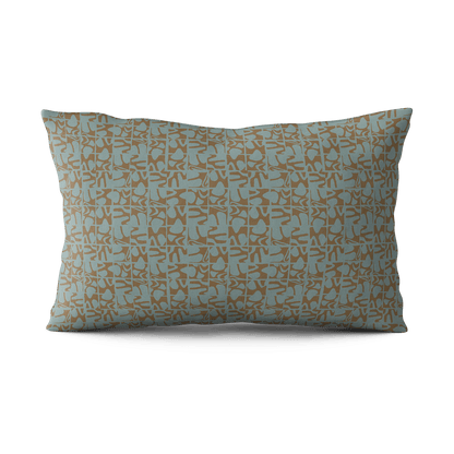 Medina Maze Pillow - Surf & Saddle Brown - Shop House of Nomad