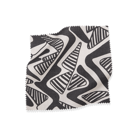 Round Trip Fabric by the Yard - Black & White - Shop House of Nomad