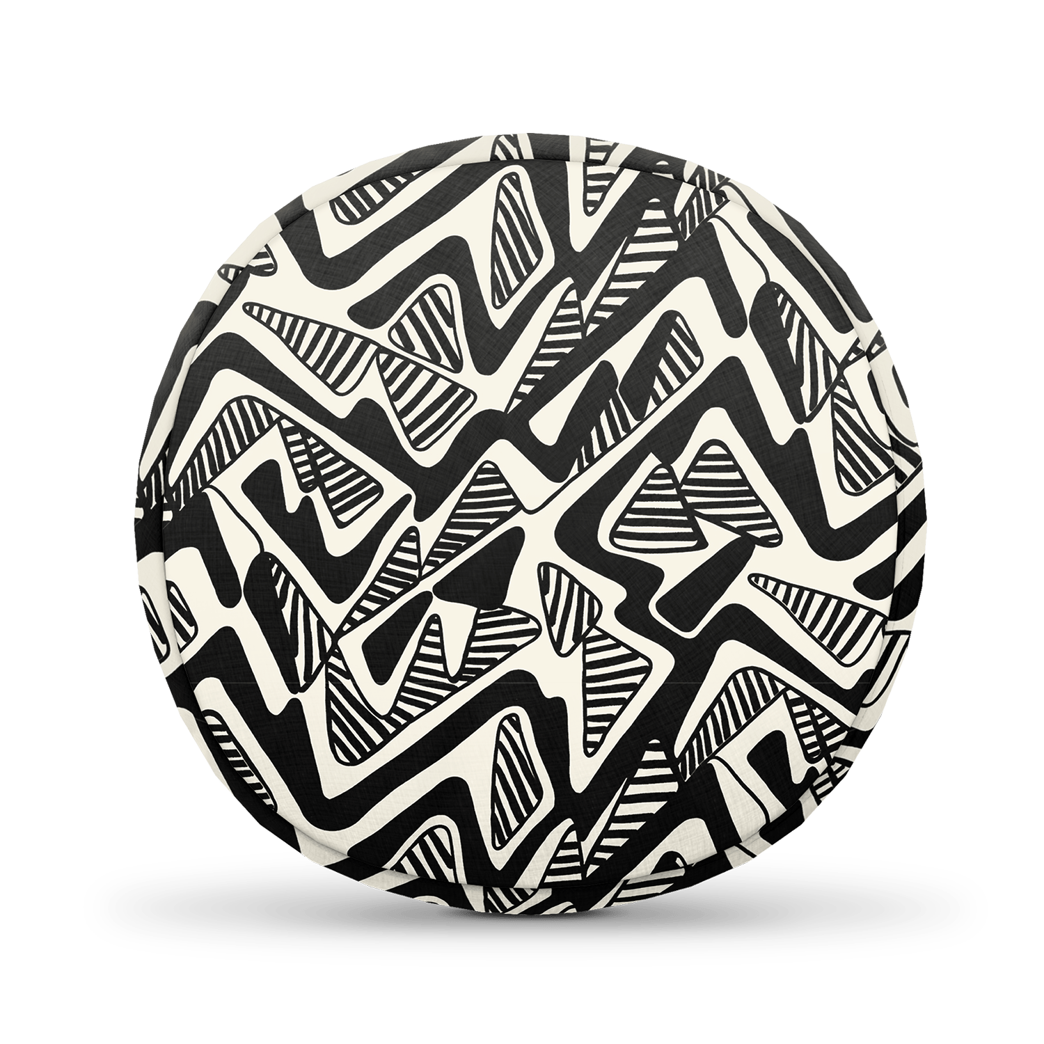 Round Trip Square Pillow - White & Black - Shop House of Nomad