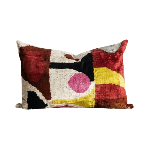 Vibrant Velvet Silk Lumbar Pillow - Shop House of Nomad